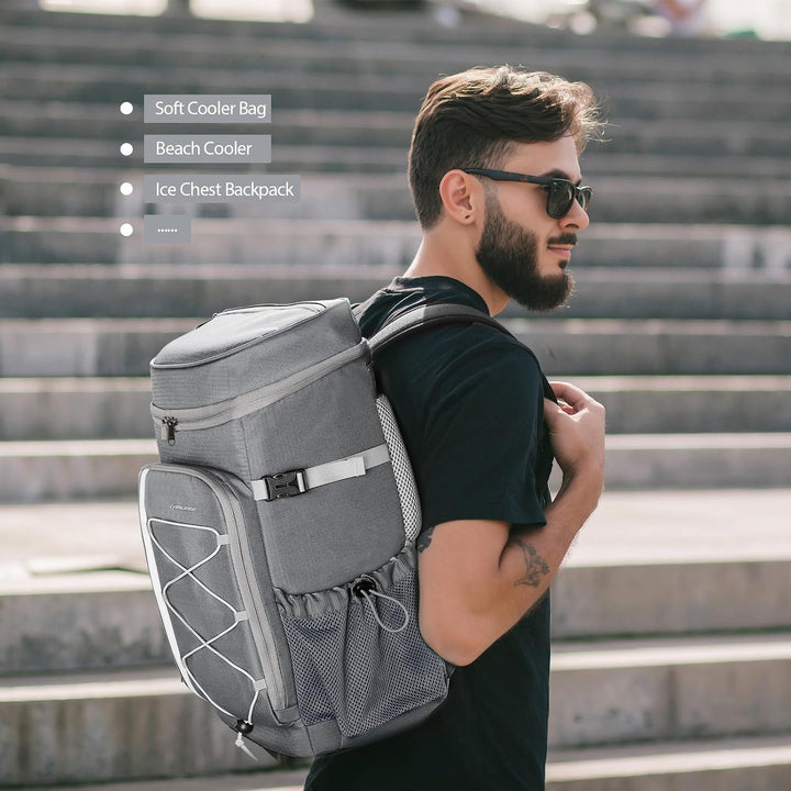 Maelstrom Kühlrucksack 35/50 Dosen, Isolierter Cooler Rucksack Auslaufsicher, Grosse Kühltasche Ruck
