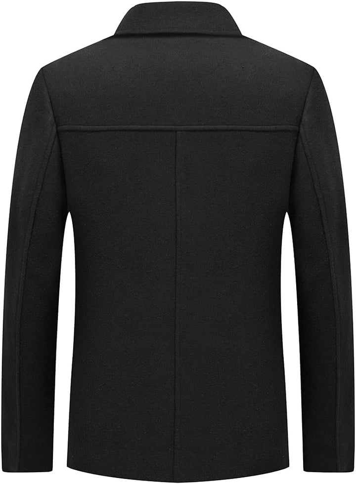 YOUTHUP Mantel Herren Wolle Kurzmantel Regular Fit Winter Wollmantel Kurz Herrenmantel für Business