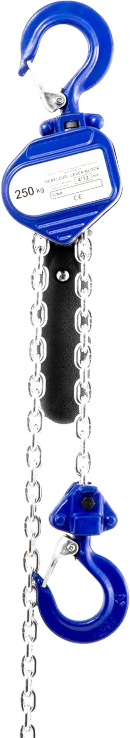 Pallit Mini Hebelzug POCKET | 250 kg | 1,5 m Kettenlänge | stabiles Aluminiumgehäuse | extra leicht