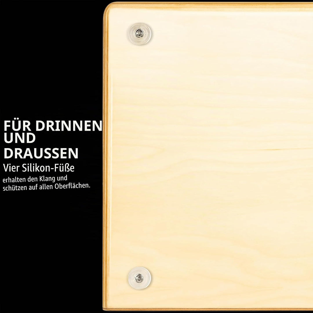 Meinl Percussion Snarecraft Professional Cajon - Trommelkiste mit Snare - Walnuss Frontplatte (SCP10