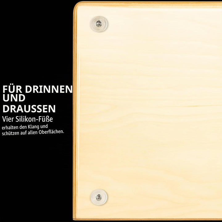 Meinl Percussion Snarecraft Professional Cajon - Trommelkiste mit Snare - Walnuss Frontplatte (SCP10