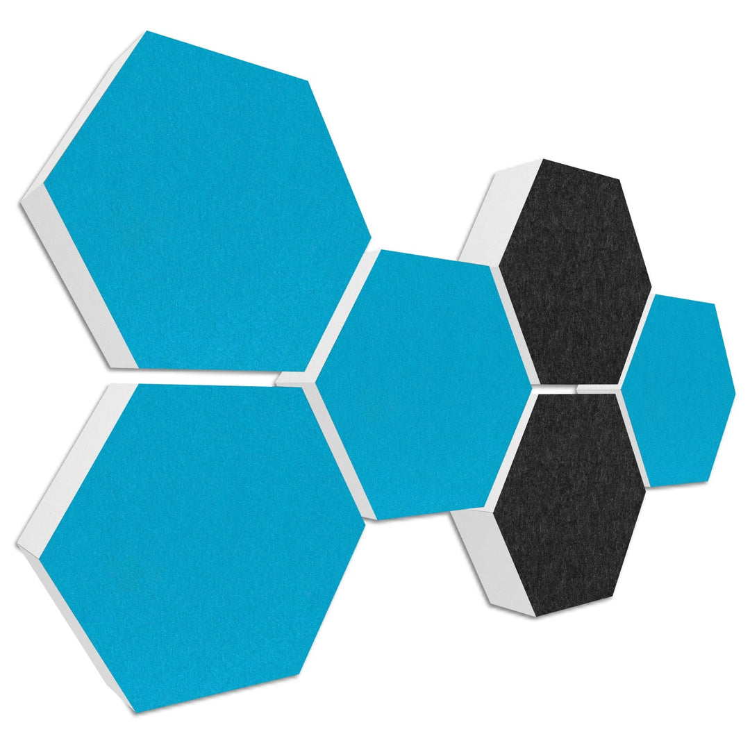 platino24 Schallabsorber COLORE aus Basotec G+ I Akustikpaneele mit Akustikfilz I Wand-Paneele mit 6