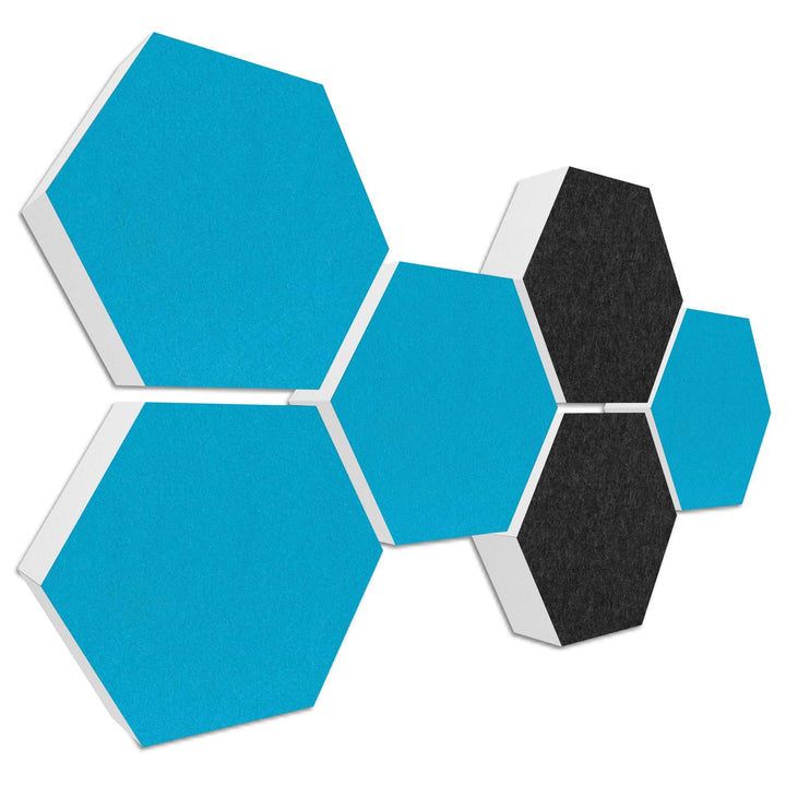 platino24 Schallabsorber COLORE aus Basotec G+ I Akustikpaneele mit Akustikfilz I Wand-Paneele mit 6