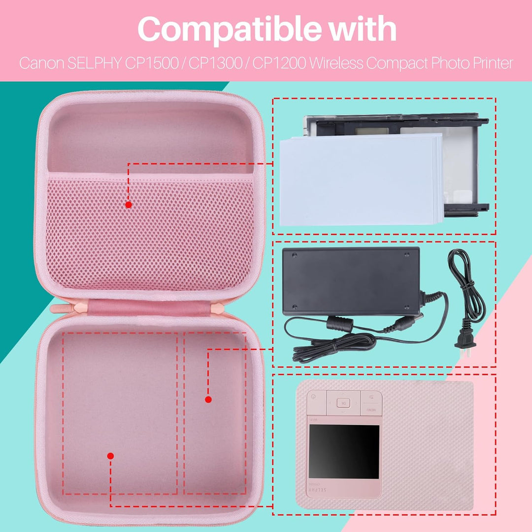 Hart Reise Schutz Hülle Etui Tasche für Canon SELPHY CP1500 / CP1300 / CP1200 Mobil Tragbar Unterweg