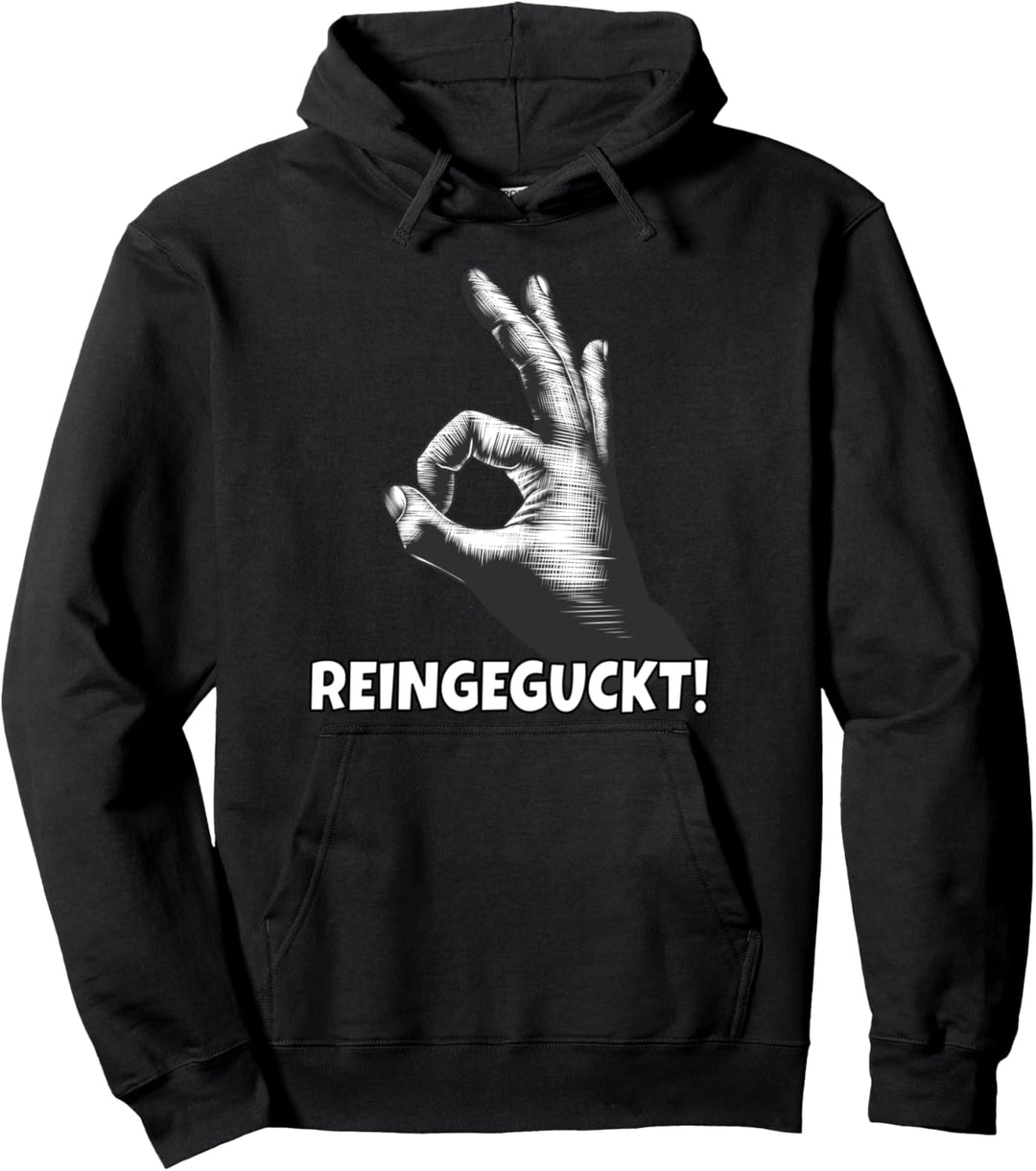 Reingeguckt - Lustiges Retro Pullover Hoodie