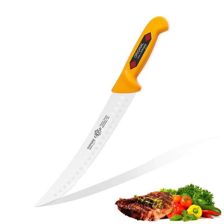 EIKASO Solingen Zerlegemesser mit Kullen 26cm scharfe Klinge Fleischmesser Küchenmesser aus Molybdän