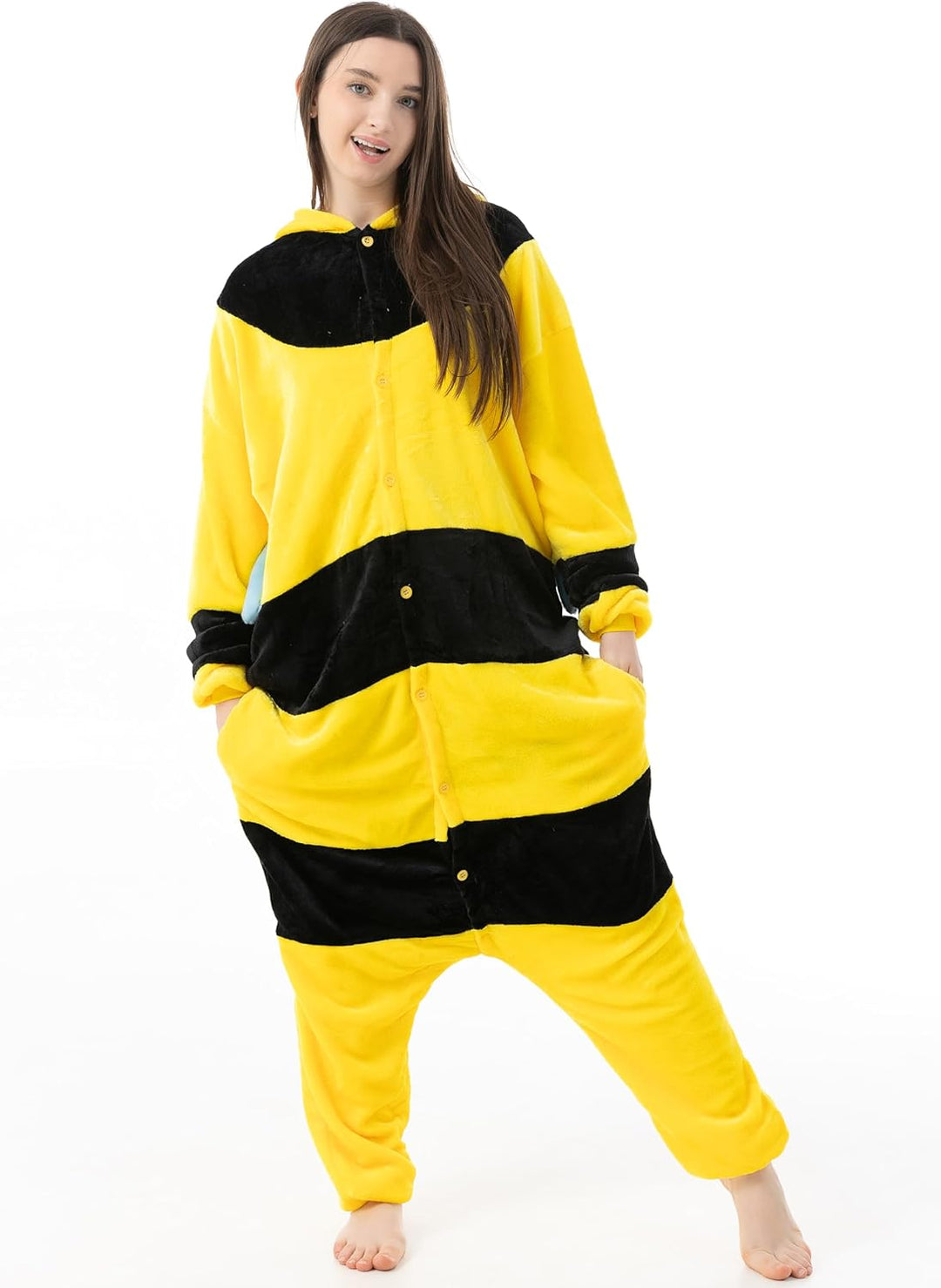 Katara Plüsch Kostüme/Onesies für Erwachsene, (Herren, Damen, Unisex) S Biene, S Biene