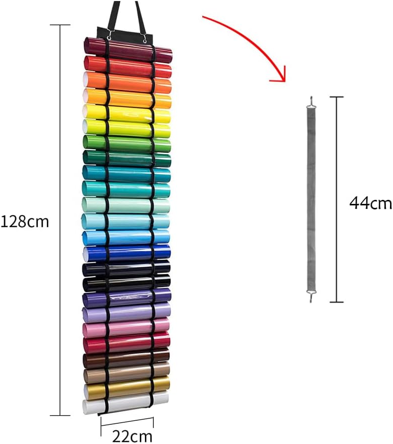 Wnddle Vinyl Rollen Organizer, Vinyl-Aufbewahrungsregal mit 24 Fächern, Vinyl-Rollenhalte, Vinyl Auf