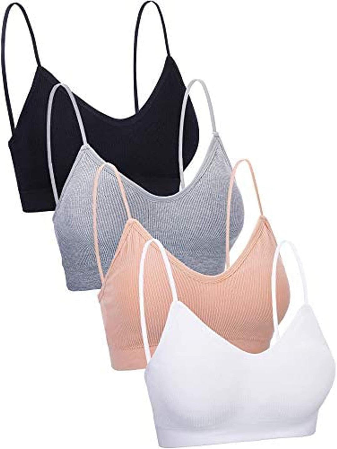 Blulu Damen Nahtlose Sans Coutures Nahtloser S-M Schwarz, Weiss, Grau, Hautfarbe, S-M Schwarz, Weiss