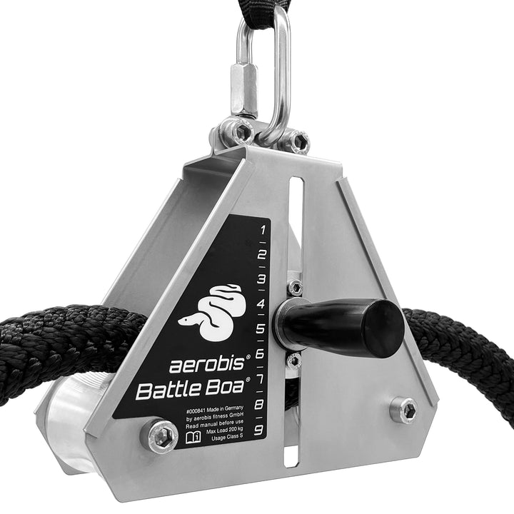 aerobis® Battle Boa - Battle Rope Seiltrainer - Battle Ropes bis 60 mm als Trainingsgerät für Kraft