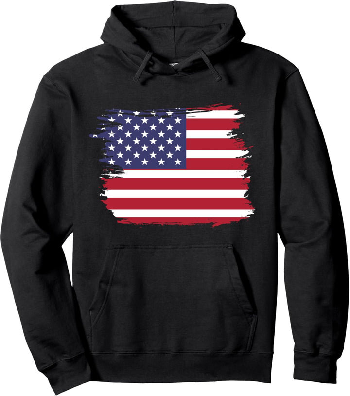 T-Shirt mit amerikanischer Flagge, Vintage-Stil, für Damen und Herren Pullover Hoodie
