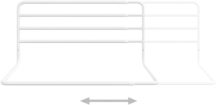 Kleinkind-Bettschutzgitter Weiss 76-137 cm verstellbar Eisen Sicherheit Netz atmungsaktiv geeignet f