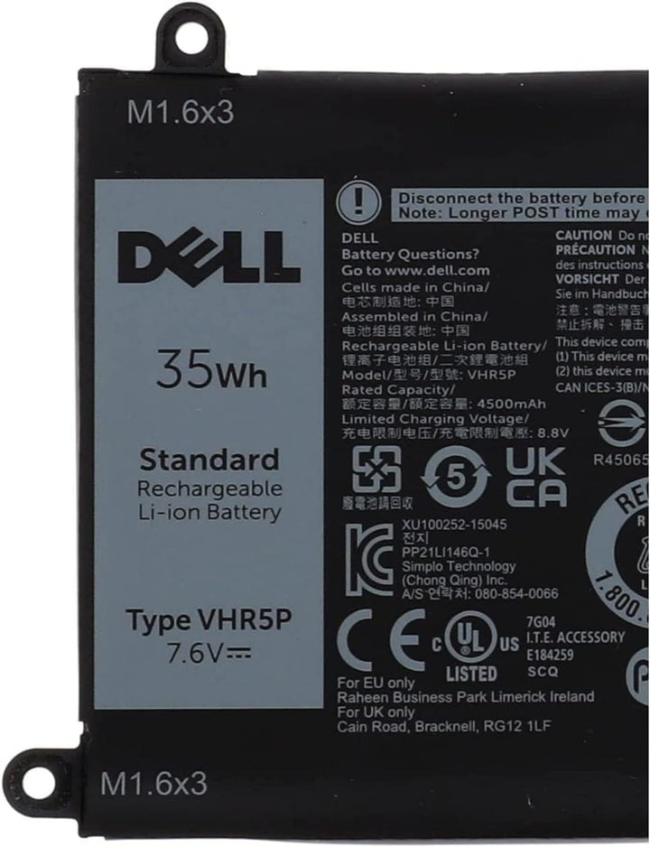 Dell Akku Batterie 35Wh 2-Zellen für Dell Latitude 11 5175 5179 2-in-1 T04E VHR5P XRHWG RFH3V von PA