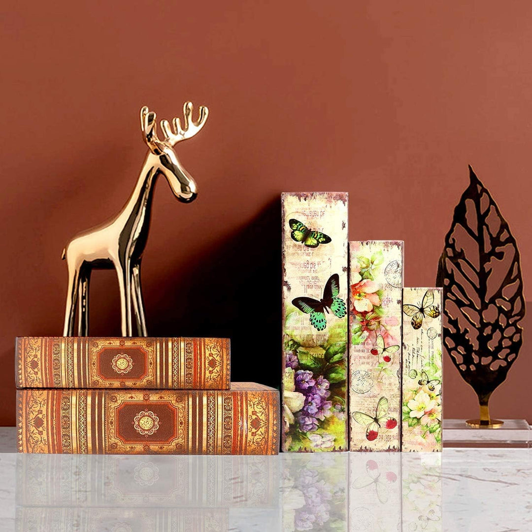 Jolitac 3er Buchattrappe Box Set, Hohles Buch mit Geheimfach, Vintage Buchversteck Getarnte Buchtres