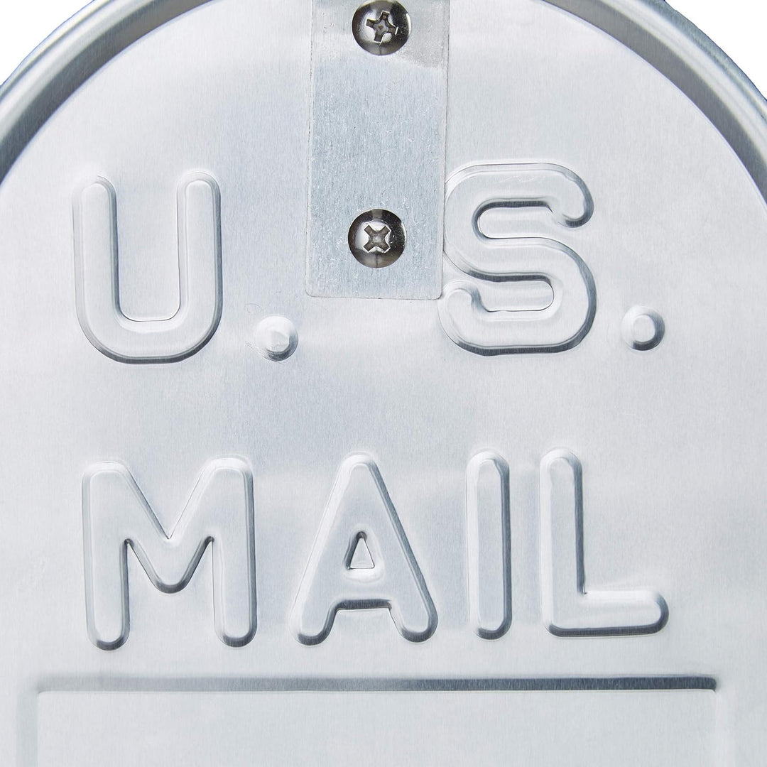 Relaxdays Amerikanischer Briefkasten, Aluminium, Original US Mailbox, Fahne, Nostalgie, HxBxT: 22 x
