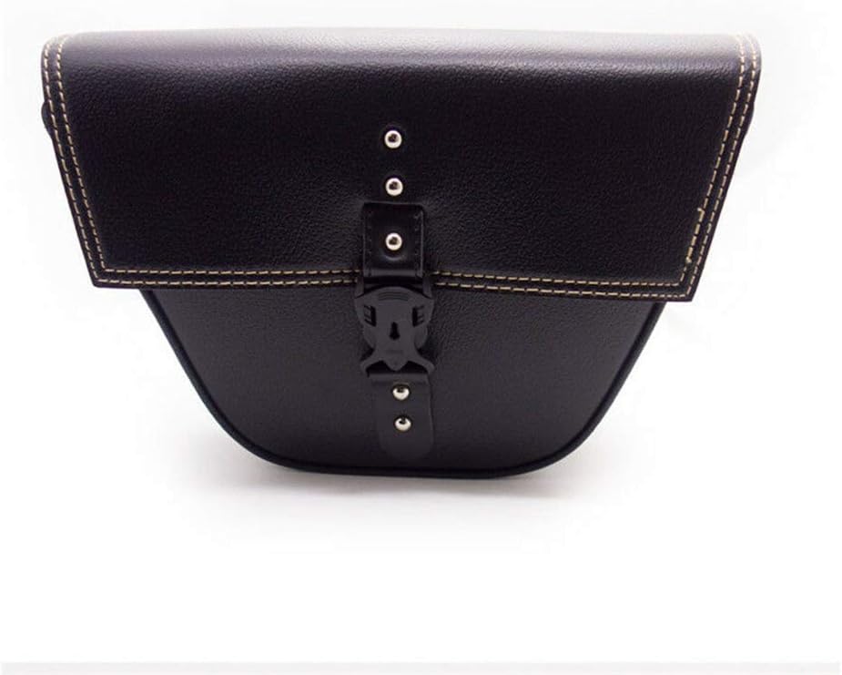 Leikance Motorrad-Seitensatteltasche, dreieckig, Kunstleder, Motorradtasche für Cafe Racer ATV Bikes