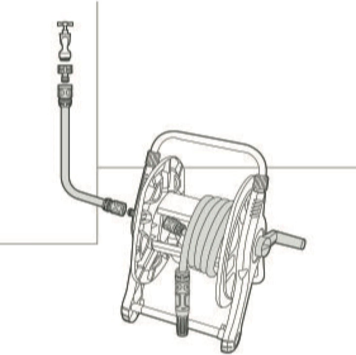 Gardena Portamanguera equipado Se vende equipado Con 20 m de manguera de Ø13 mm (1/2”), y
