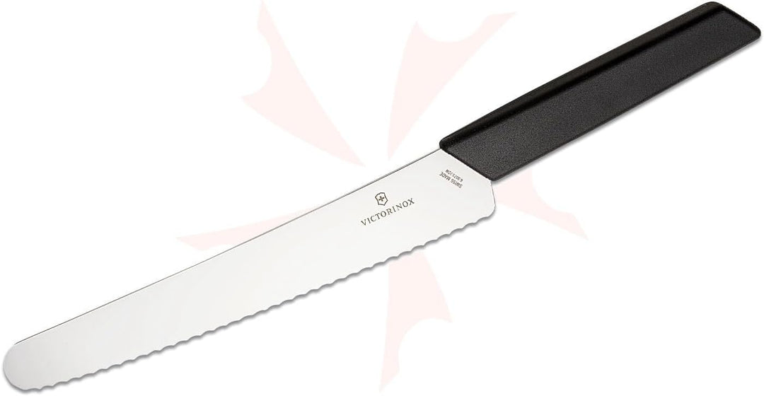Victorinox Swiss Modern Messer Set, 2-teilig, Brotmesser, Santokumesser, Extra Scharf, Robuster Kuns