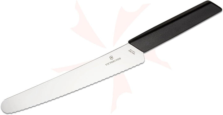 Victorinox Swiss Modern Messer Set, 2-teilig, Brotmesser, Santokumesser, Extra Scharf, Robuster Kuns