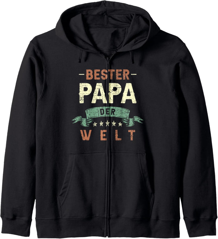 Bester Papa der Welt, Retro-Vintage-Look Kapuzenjacke