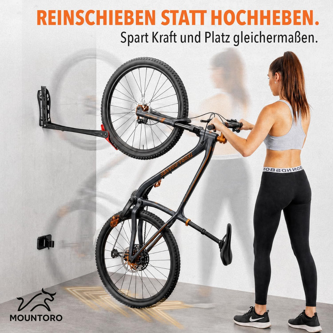 Fahrrad Wandhalterung Vertikal bis 35 kg – Platzsparende Fahrradhalterung Wand für Wohnung, Garage &amp;