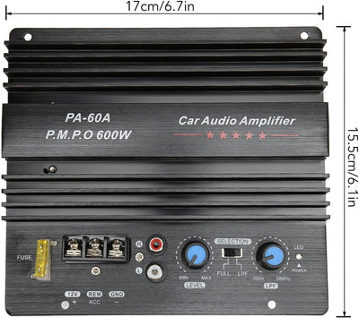 600W Auto Audio High-Power Verstärker Board, 12V Leistungs Starke Bass Sub Woofer Board für die Meis