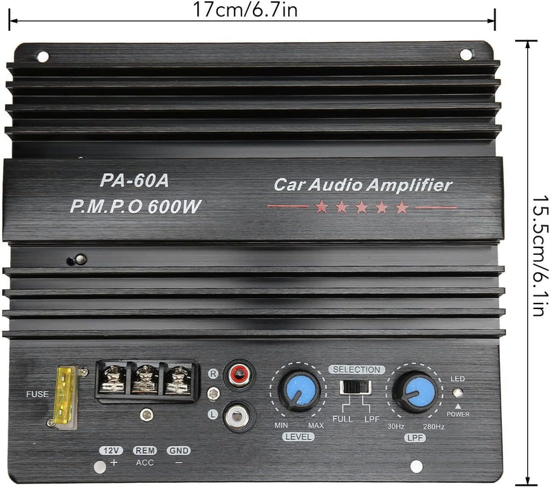 600W Auto Audio High-Power Verstärker Board, 12V Leistungs Starke Bass Sub Woofer Board für die Meis