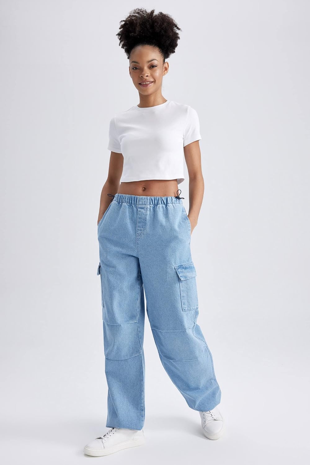 DeFacto Damen Jeans 34 Lt.blue, 34 Lt.blue