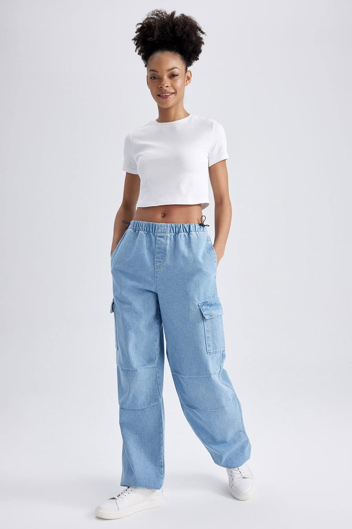 DeFacto Damen Jeans 34 Lt.blue, 34 Lt.blue