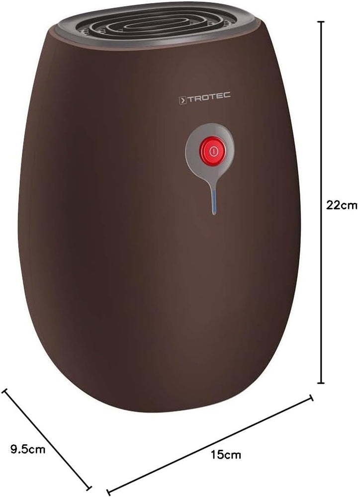 TROTEC Luftentfeuchter elektrisch TTP 1 E – Leistung 0,22 L/Tag – 5 m² / 12,5 m³ – Raumentfeuchter b