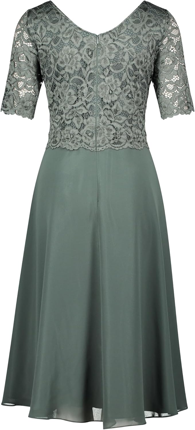 Vera Mont Damen Cocktailkleid mit Spitze Eucalyptus Leaf,38 40 Eucalyptus Leaf, 40 Eucalyptus Leaf