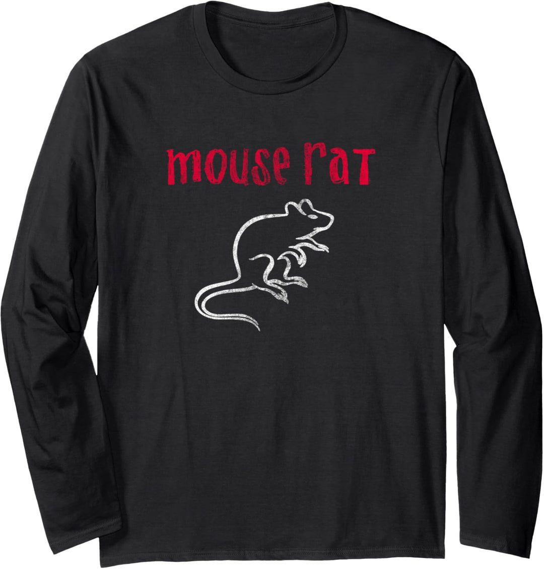 Parks & Recreation Maus Ratte Logo Distressed Langarmshirt
