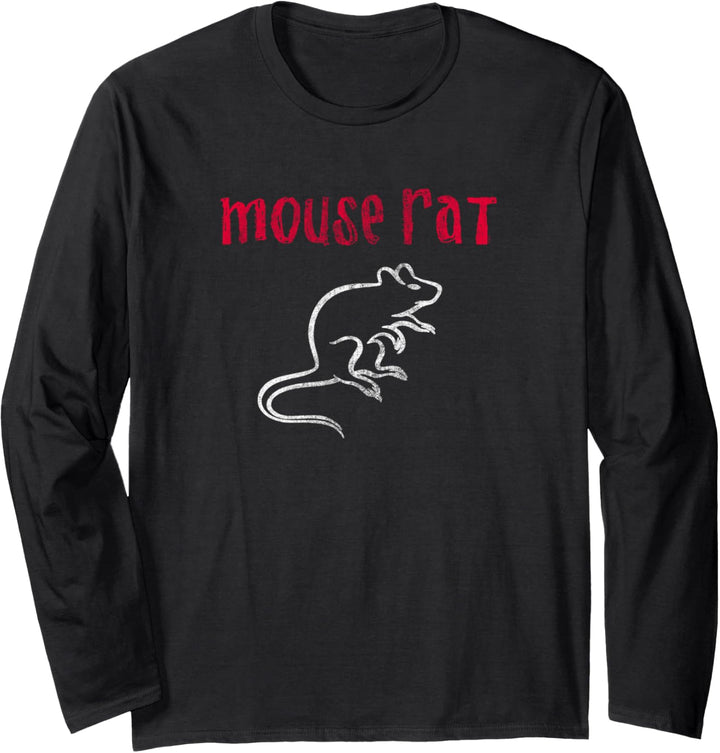 Parks & Recreation Maus Ratte Logo Distressed Langarmshirt