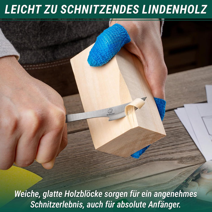 BeaverCraft Holzschnitzset für Anfänger DIY 05 Schnitzmesser Set Bärenschnitzset - Messer für Holzsc