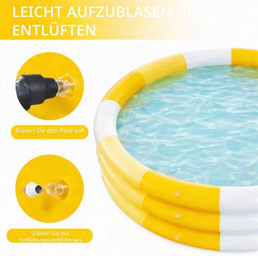 IPOOLGO Aufblasbarer Swimmingpool, Praktischer aufblasbarer Swimmingpool, Spielpool für drinnen und