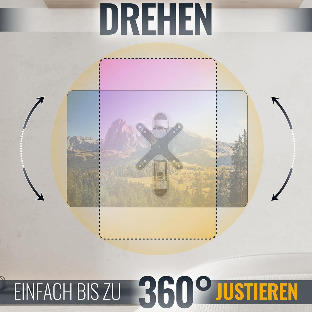 RICOO TÜV geprüfte PC Monitor Wandhalterung Schwenkbar Neigbar Universal für Bildschirm 13-19-24-27-