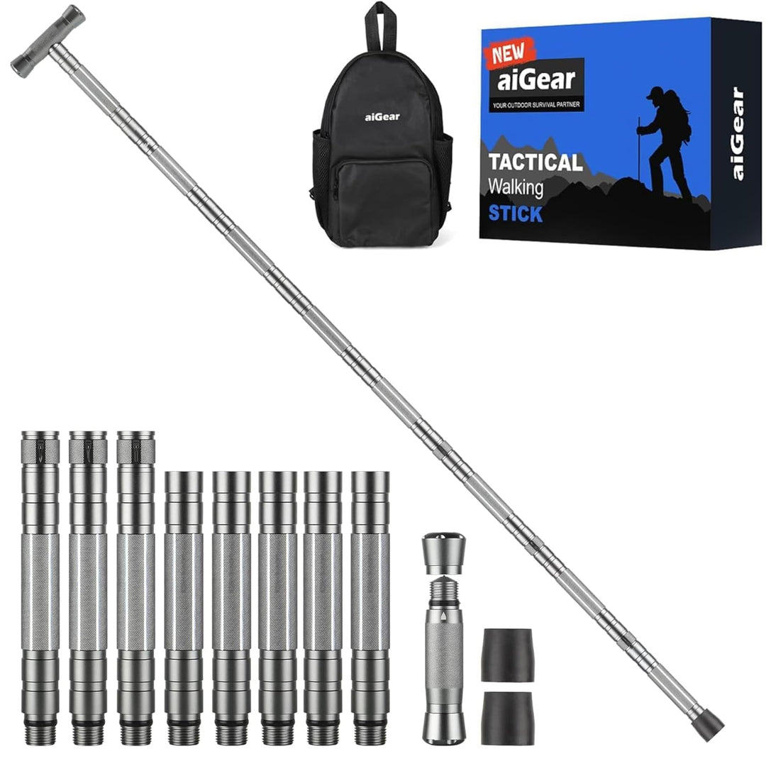 aiGear Taktischestöcke/Wanderstöcke | Upgraded Aluminium Taktische Pole Taktischer Stock | Outdoor 5