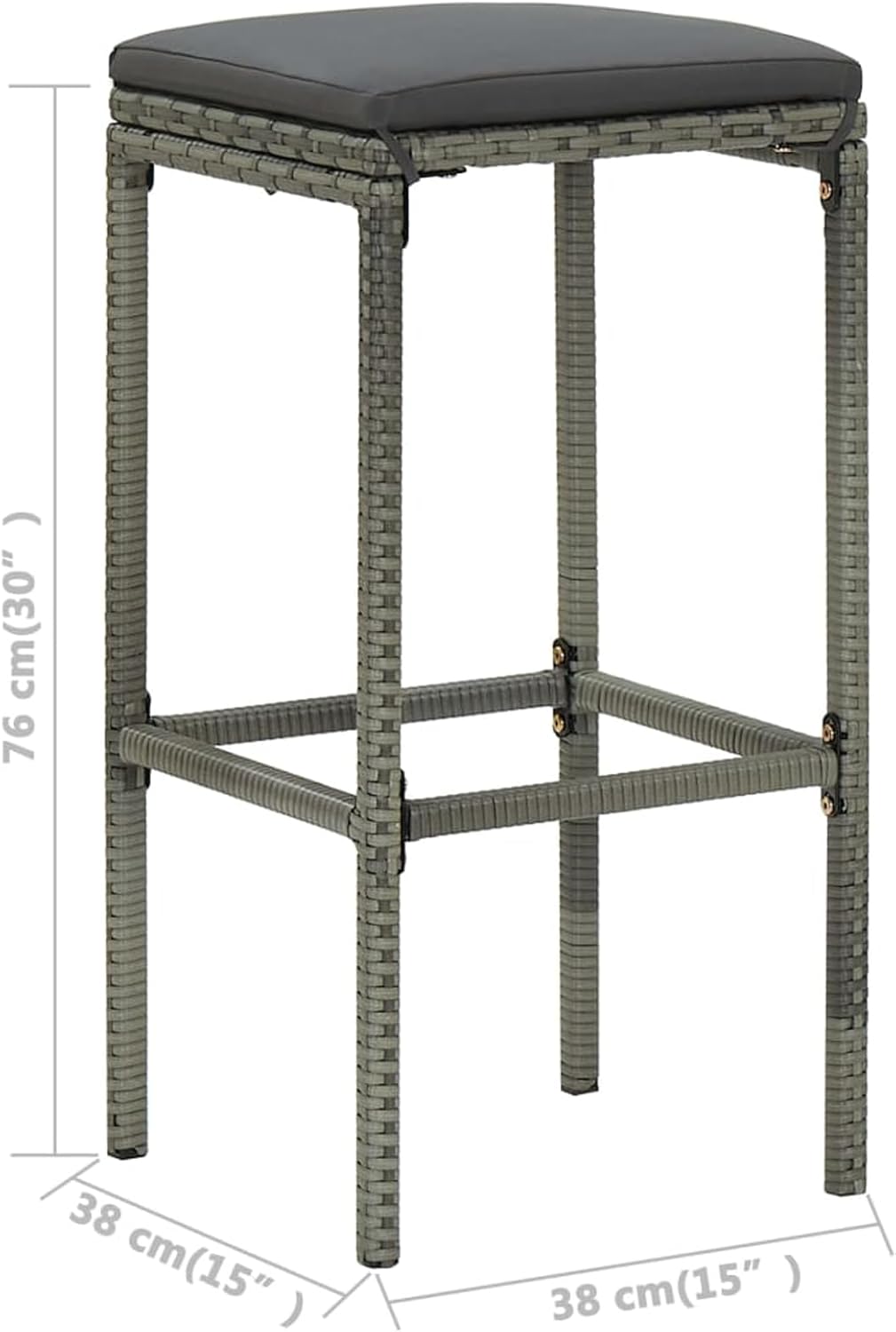 Susany Gartenbar Set 4-TLG. mit Kissen Theke Bar Tresen Gartentheke Bartisch Stehtisch Barhocker Bar