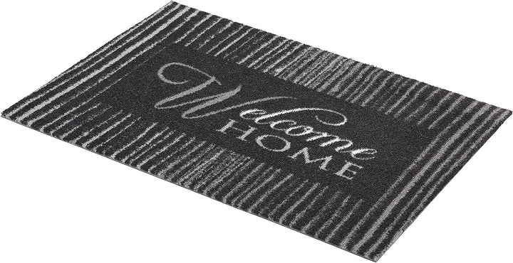Astra rutschfeste Sauberlaufmatte innen - Linien grau 50 x 70 cm - Wohnraum Fussmatte Design - Extre