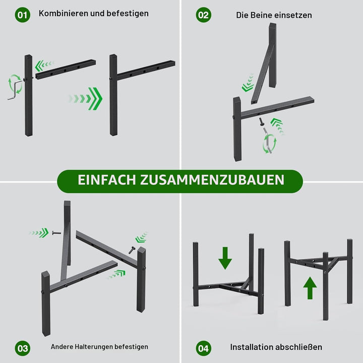 Pflanzenständer, 2 Pack Verstellbarer Blumentopfständer, Blumenhocker Innen, Metall Pflanzenregal Bl