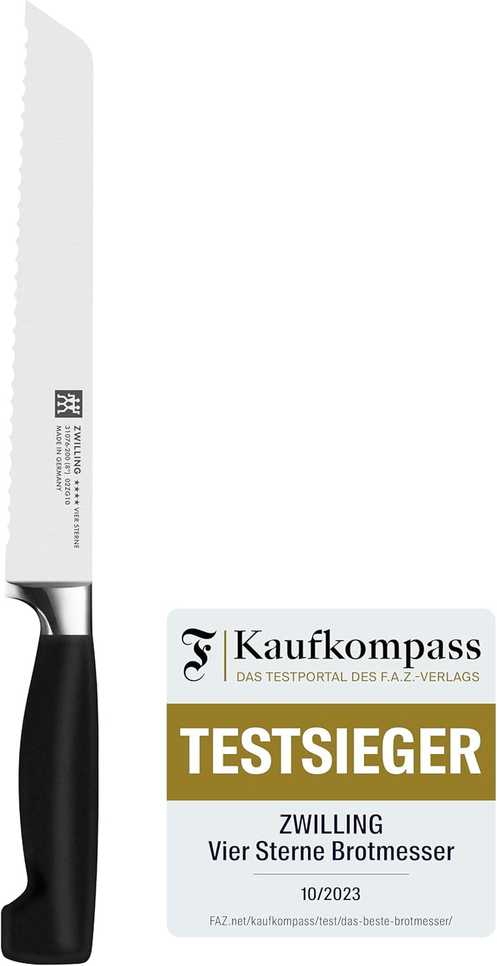ZWILLING,1001587,Brotmesser, AA8Klingenlänge: 20cm, Klingenblatt mitWellenschliff, Rostfreier Spezia