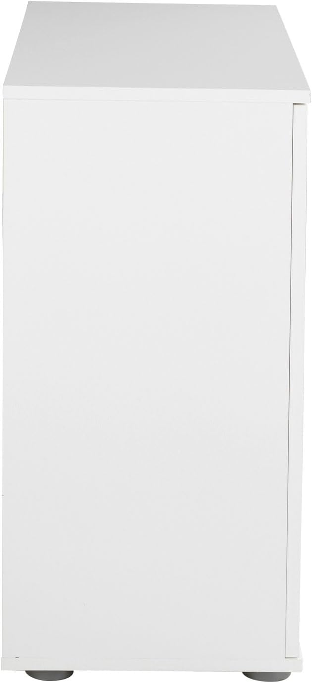 Home4You Kommode mit 2 Türen - Weiss matt - 71 cm breit - Sideboard Mehrzweckschrank