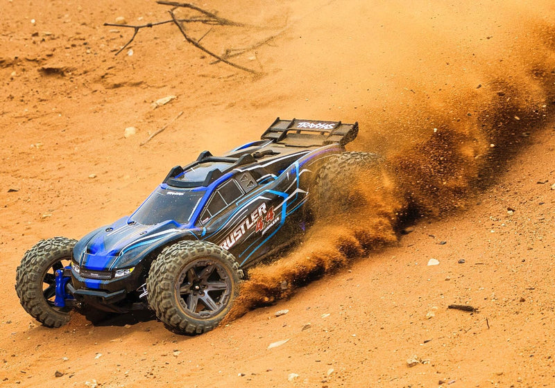 TRAXXAS Rustler 4x4 blau RTR BL-2S Brushless ohne Akku/Lader 1/10 Stadium Truck