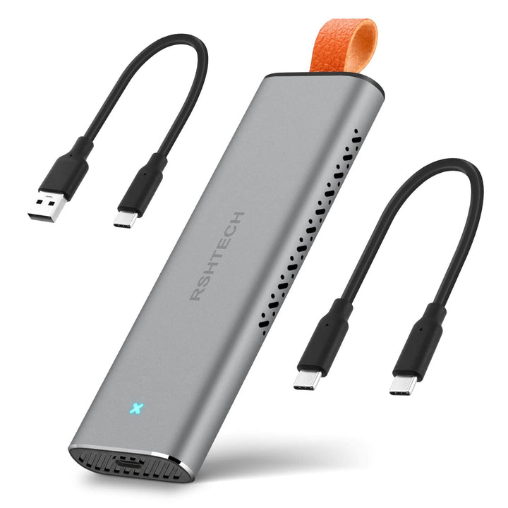 RSHTECH M.2 NVMe SSD Gehäuse Aluminium USB 3.1/3.2 Gen2 10Gbps M2 NVMe Gehäuse-Adapter Externe Thund