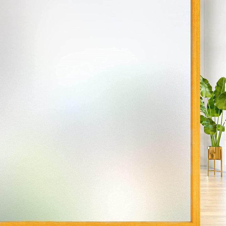 Fensterfolie Selbsthaftend Blickdicht, Milchglasfolie 50x200 cm, Sichtschutzfolie Fenster Selbstkleb