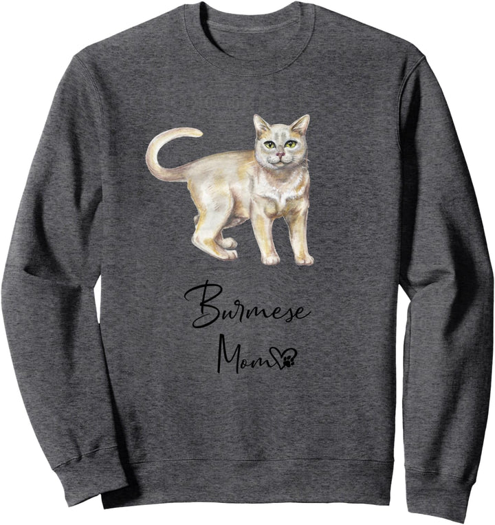 BURMESE MOM Mama Katze Katzenmama Frauchen Burma-Katze Sweatshirt