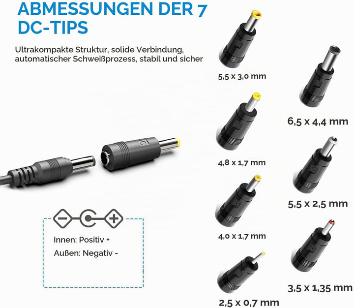 KFD Netzteil 18V Ladegerät Ladekabel für Einhell Akku-Baustellenradio TE-CR 18 Li DAB+/FM/BT, Techni