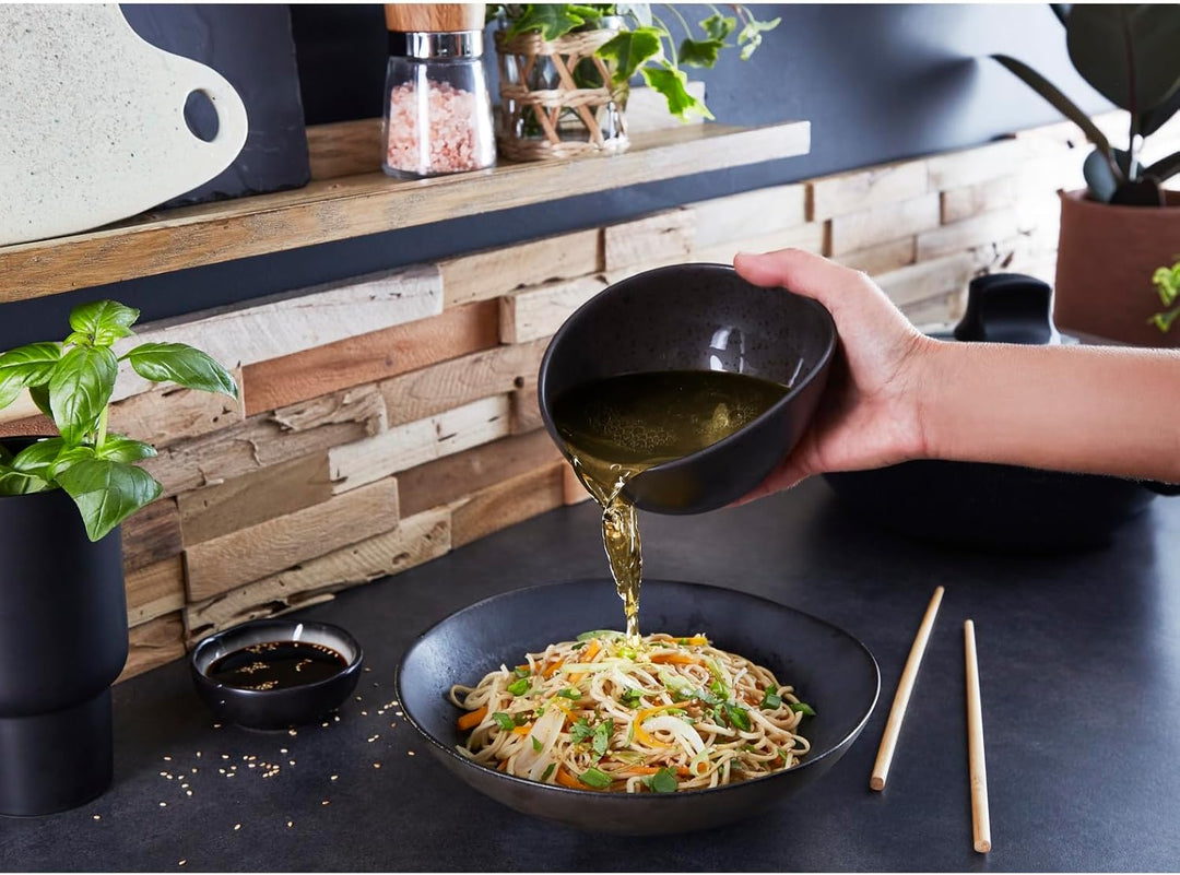 Tefal G28119 Black Stone Wokpfanne 28 cm | Mineralia+ Antihaftversiegelung | sicher | Thermo-Signal