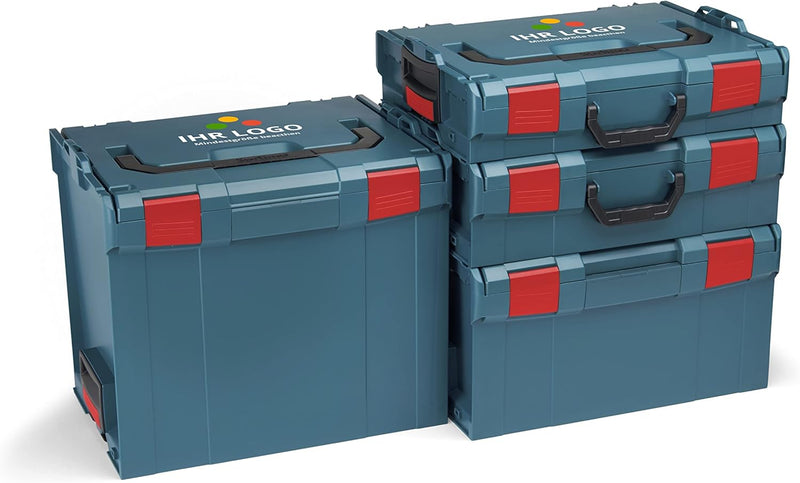 Bosch Sortimo CUSTOM L-BOXX Werkzeugkoffer-Set Gr 1-4 professional blau ohne Inhalt | leere Werkzeug