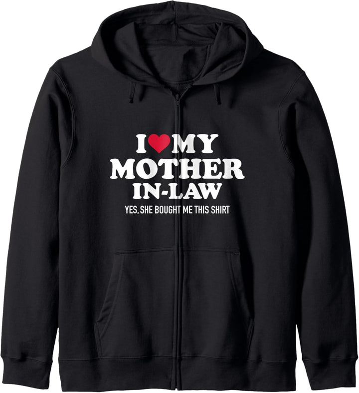 Ich liebe meine Schwiegermama für Schwiegertochter Kapuzenjacke